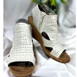 Rockport Cobb Hill Janna Perforated Boot Sandal White size 10 Photo 7