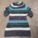 Ultra Flirt  Cowl Neck Sweater Womens XL Y2K  Blue Purple Shimmery Soft Knit Photo 4