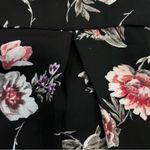 Pink republic black floral vneck top size medium Photo 4