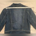 Ashley Judd Denim Jacket Size M Casual Ruffled Bohemian Fall Jacket Blue Size M Photo 10