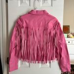 Pink fringe leather jacket boutique Photo 1