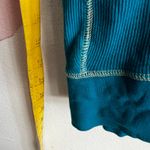 Vintage Ribbed Hoodie Top Y2K 2000s Glam Indie Sleaze Blue Small Photo 6