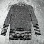 Lucky Brand Sweater Womens XS Cream Black Fair Isle Cardigan Neutral Bohemian Photo 3