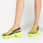 Giuseppe Zanotti NEW  Apocalypse Chunky Platform Sole Sandal Shoes Neon Black 39 Photo 2
