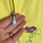 Quacker Factory  Size Medium Yellow Full Zip Jacket Embroidered Butterflies Photo 2