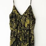 Blue Rain for Francesca’s Black/Yellow Graphic Print Mini Dress Spaghetti Straps Photo 1
