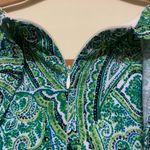 London Times  Green & Blue Paisley Print Size 16 Romper.             2084 Photo 6