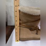 Skechers  suede snow boots with a faux fur trim and wraparound laces. 8US Photo 3