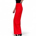 Vintage 60’s Red Textured High Rise Holiday Christmas Flare Pants Size XS Photo 1