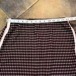Forever 21  Maroon Crimson Burgundy Cream Plaid A-line Mini Skirt Large Photo 2