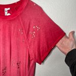 Cable & Gauge Womens Red Metallic Gold Star Print Festive T-Shirt Size Large Photo 5