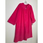 American Vintage NWT Vintage Evelyn Pearson Vel de Roi Velour Robe Pink USA Made snap front Large Photo 5