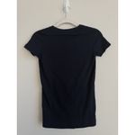 Lacoste  Women's Short Sleeve Cotton Jersey Vneck Tee Shirt Navy Blue Size 32 NEW Photo 3