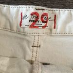 Free People  Bridgette Denim‎ Shorts High Rise Button Fly Ivory Cream Photo 4