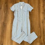 NWT Outerknown Azure Blue Pinstripe Jumpsuit Blue Size XS Photo 5