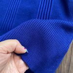 Derek Heart  Women's Short Sleeve Cowl Neck Ribbed Knit Blue Bodycon Dress Sz M Photo 3