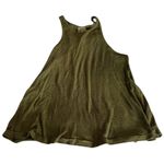 Free People  Green Asymmetrical Sleeveless Tank Top Photo 0