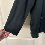 Bryn Walker  Long Sleeve Button Up Jacket Size L Black Tencel Pockets Lagenlook Photo 2