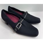 Munro Pumps Size 6 Black Square Toe Block Heel Arch Support Photo 2