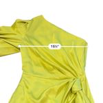 Solace London Marcie One Shoulder Draped Knot Mini Dress in Bright Yellow Sz 2 Photo 8