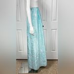 Belle Badgley Mischka ELEGANT MAXI BLUE FLORAL BALLGOWN DRESS SIZE 4. Photo 4