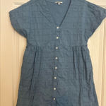 Madewell  Slate Blue Eyelet Dress Medium Photo 0
