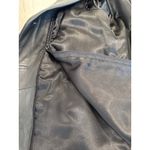 Centigrade Long Sleeve Button Front Long Coat Leather Black Women's Size Small Photo 7