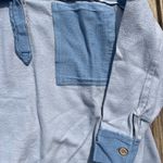 Free People  | oversized corie sweatshirt | size medium baby blue sweatshirt Photo 6