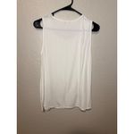 Skies Are Blue  White Tank Top Sleeveless Crochet Trim Casual Blouse Photo 1