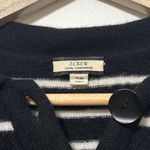 J.Crew  Cashmere collared sweater in stripe size XS Oversized Relaxed Black Photo 2