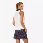 Belyn Key Floral Golf Skort Small Navy Purple Tiered Stretch Pull Photo 1