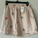Elie Tahari  Pink Tropical Linen Blend Shorts Sz Small Preppy Summer Vacation New Photo 0