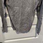 Vila Milano Grey Knit Rhinestone Heart Accent Sweater size Small Photo 3