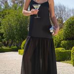 Show Me Your Mumu  Dalia Maxi Dress in Black Luxe Satin L Photo 0