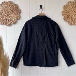 Badgley Mischka floral embroidered cotton button-down shirt Photo 2