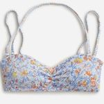 J.Crew Scrunchie Sweeetheart Spaghetti Strap Swim Top Blue Floral 2X Photo 9