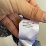 Lucky Brand  Women Top Large Blue Floral Shirt Boho Short Sleeve Pullover Stretch Photo 6