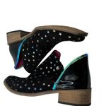 Chanii B Zippette Black Foil Star Ankle Boot Suede Blue Purple Green Bootie 36 Size 5.5 Photo 6