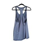Brooks Women Large Bring It Racerback Storm Stripe Blue gray Workout Tank Top Photo 4