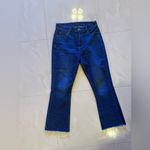 Loft Ann Taylor The Kick Crop Jeans Size 4 Dark Blue Pockets Zippers Straight Photo 4