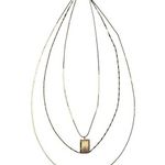 Vintage Napier Multi Strand Necklace and Carl Art Locket Rectangle Gold Tone Photo 0