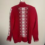 Eddie Bauer  Snowflake Faire Isle Full Zip Sweater Cardigan Photo 1