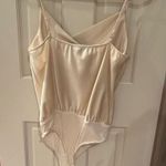 Lulus Lulu’s Gold Satin Bodysuit Cowl Neck Top Photo 2