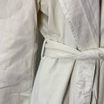 ZARA  Cotton Long Trench Coat Belted Cream White size L 8197 734 Photo 6