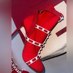 Valentino Garavani Rockstud Ankle Socks Boots Red SIZE 38.5 NEW Photo 8