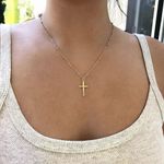 Handmade Gold Plated Cross Necklace  Photo 0