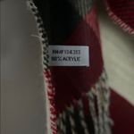 Hayden Los Angeles Plaid Fringe Poncho Wrap Scarf – Red & Cream Tartan, One Size Photo 5