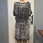 Chico's  3 Monochrome Paisley Mini Dress smocked waist Photo 3