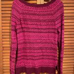 American Eagle Outfitters Women’s Wool Pink and Maroon Fuzzy Warm Sweater Sz M Photo 7