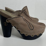 Flogg DIana Womens Suede Platform Clog Size 6.5 Tan Photo 0